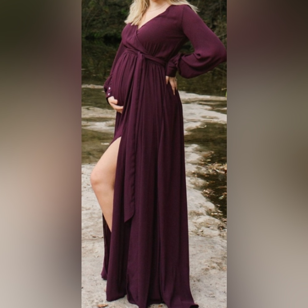 Vici Maxi Faux-Wrap Dress